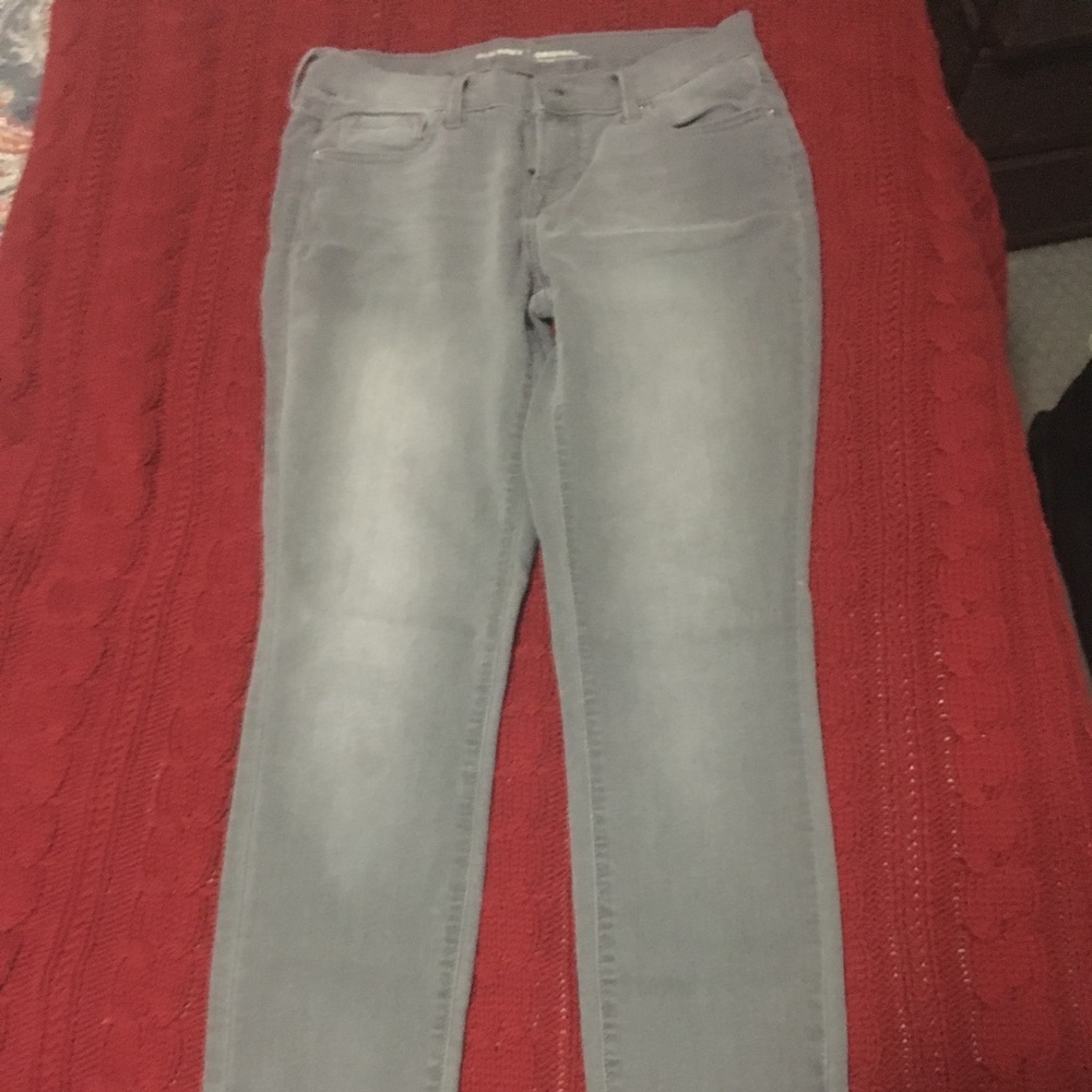 Super stretch grey skinny jeans